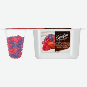 Йогурт даниссимо фантазия 105 г 6,9% хрустящие шарики вишня финик