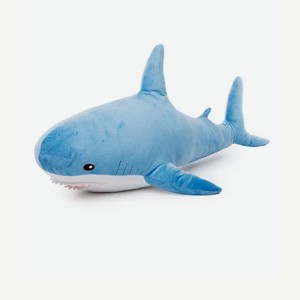 Мягкая игрушка Смолтойс Акула 96 см, голубой