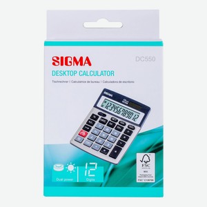 SIGMA Калькулятор настольный DC550 12 разрядов Китай