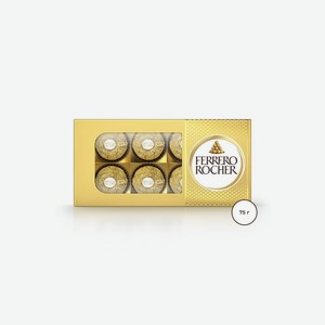 Конфеты Ferrero Rocher хрустящие из молочного шоколада 75 г
