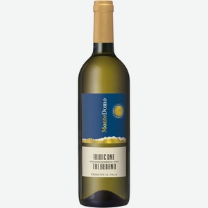 Вино MONTEDOMO Треббьяно Рубиконе сортовое ординарное бел. сух., Италия, 0.75 L