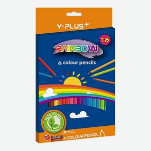 Карандаши цветные Y-plus Rainbow 18 цветов+точилка DPC1104400000