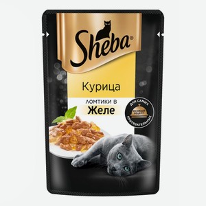 Влажный корм Sheba Ломтики с курицей в желе для взрослых кошек 75 г