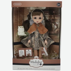 Кукла Emily Мулиша с бантом «Шоколадное настроение» 30 см