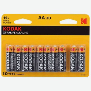 Батарейка AA Kodak LR6-8+2BL XTRALIFE Alkaline, 10 шт.