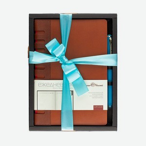 Набор подарочный Bruno Visconti Bergamo коричневый А5 145х213 мм ежедневник и ручка