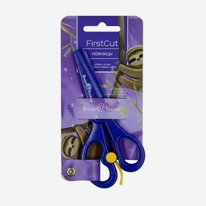 Ножницы детские Bruno Visconti FirstCut 135 мм пластиковые лезвия и ручки