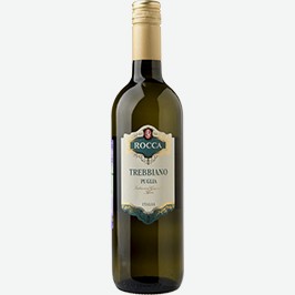 Вино Треббиано Пулиа, Коллекция Рокка, Белое, Сухое, 0,75 Л