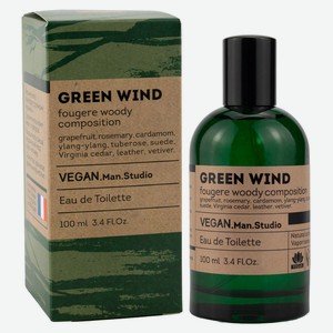 Туалетная вода мужская Vinci Vegan Studio Green Wind, 100 мл