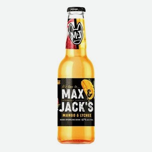 Пивной напиток Max&Jack’s манго-личи нефильтрованный 4,7% 400 мл