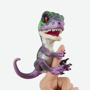Интерактивный динозавр Fingerlings «Рейзор», фиолетовый с темно-зеленым 12 см