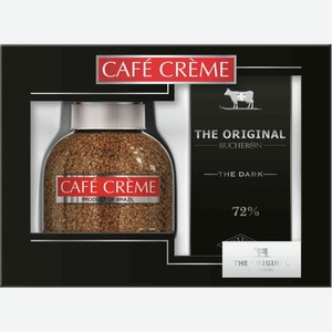 Подарочный набор кофе растворимый Café Crème и шоколад Bucheron, 2 предмета