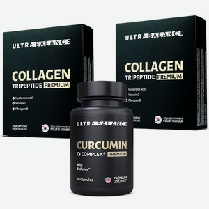 Комплекс для суставов связок UltraBalance премиум витамины куркумин и коллаген БАД в саше для взрослых мужчин и женщин