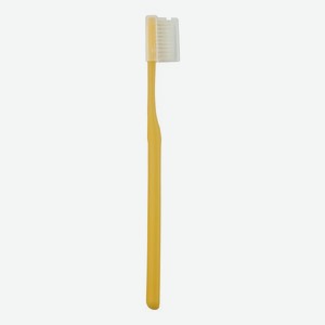 Зубная щетка DENTAL CARE c частицами серебра двойной средней жесткости и мягкой щетиной цвет пастельный желтый