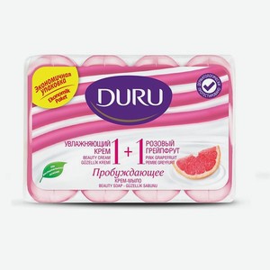 Твёрдое мыло DURU пробуждающее розовый грейпфрут 80 г x 4 шт