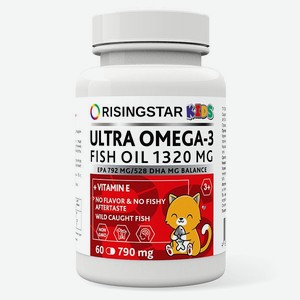 Биологически активная добавка Risingstar Омега-3 жирные кислоты высокой концентрации 790мг 60капсул
