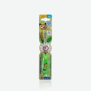 Детская зубная щетка D.I.E.S. Kids   Лео   с таймером 3+ , мягкая. Цены в отдельных розничных магазинах могут отличаться от указанной цены.
