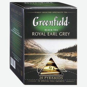 Чай черный Greenfield Royal earl grey 20 пак. в упаковке