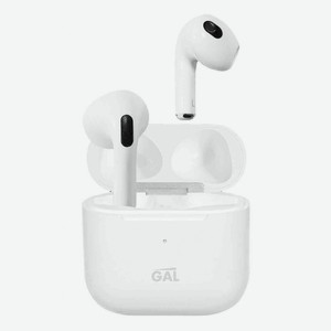 Гарнитура беспроводная Gal TW-5300 Bluetooth с микрофоном цвет: белый, 95 db