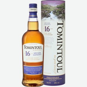 Виски шотландский Tomintoul Speyside Glenlivet 16 лет в подарочной упаковке, 0.7л Великобритания