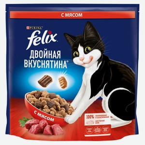 Сухой Сухой корм для кошек Felix с мясом, 1,3 кг