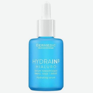 Увлажняющая сыворотка Dermedic Hydrain3 Hialuro для лица, шеи и декольте 30 мл