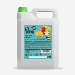 Жидкое мыло Reva Care для мытья рук Cream Soap гипоаллергенное густое мягкое с ароматом Манго карамбола 5 л