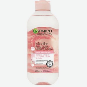 Мицеллярная Розовая Вода д/лица Garnier 400мл д/сияния кожи
