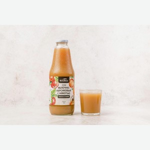 Сок яблочно-персиковый с мякотью прямого отжима, 1 л 1 л