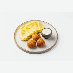 Куриные шарики с картофельным пюре и чесночным соусом ДК 330 г
