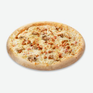 Пицца Крем-чиз с грибами с колбасным бортом на традиционном тесте 40 см