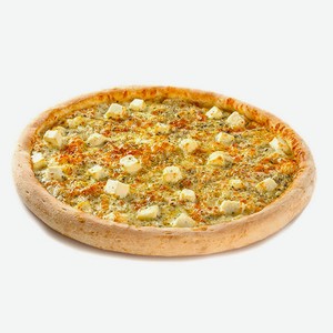 Пицца Четыре сыра с колбасным бортом на традиционном тесте 35 см