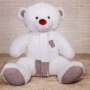 Мягкая игрушка  Медведь Тоффи  150 см, цвет белый
