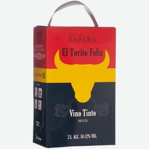 Вино  Эль Торито Фелис  Красное сухое, баг-ин-бокс, 2000 мл, Красное, Сухое