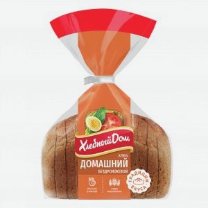 Хлеб Домашний ХЛЕБНЫЙ ДОМ бездрожжевой, нарезка, 350г