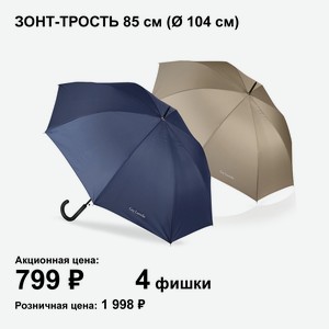 Зонт GUY LAROCHE цвет в ассортименте 104 см длина 85 см, 0.34 кг