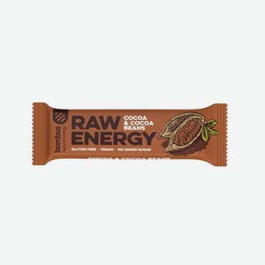 Фруктовый батончик Какао и какао-бобы Bombus RAW ENERGY, 0.05 кг