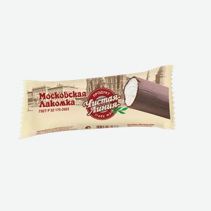 Мороженое московская лакомка взбитая шоколадная глазурь Чистая линия, 0.08 кг