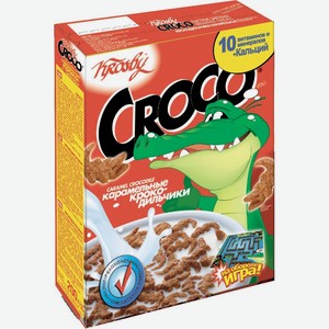 Завтрак готовый  Кросби  карамельные крокодильчики 200г