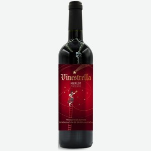 Вино  Винестрелла Мерло  ордин. красн/сух 14,0% 0,75л, Испания