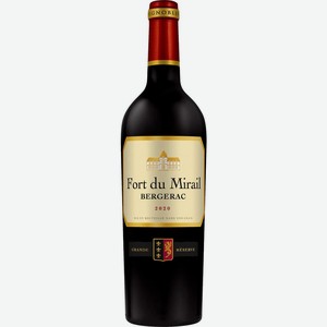 Вино FORT DU MIRAIL Бержерак сортовое ординарное красное сухое, 0.75л, Франция, 0.75 L