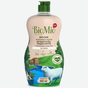 Cредство для мытья посуды Bio-Care без запаха BioMio, 0.45 кг
