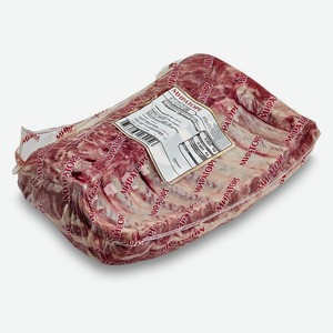 Корейка свиная на кости без шпика охлажденная вакуумная упаковка вес ~5.9кг Мираторг