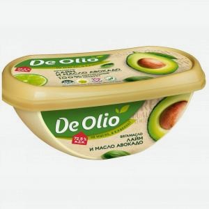 Крем на растительных маслах ДЕ ОЛИО лайм и масло авокадо, 72.5%, 180г