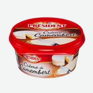 Сыр плавленый Creme De Camembert 50% President® 0.125 кг