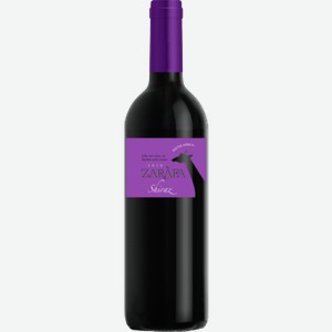 Вино ЗАРАФА Шираз красное, сухое, 0.75л