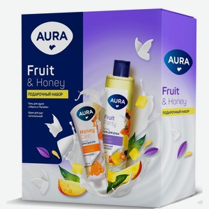 Aura Fruit&Honey женский подарочный набор (гель для душа + крем для рук)