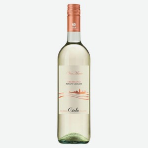 Вино Пино Гриджо Треббьяно 2020, ординарное, белое, полусухое, 0.75л, 12%