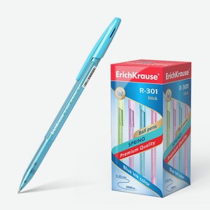 Ручка шариковая ErichKrause R-301 Spring Stick 0.7, цвет чернил синий