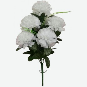 Цветы искусственные букет Гвоздики белые, 8 шт.